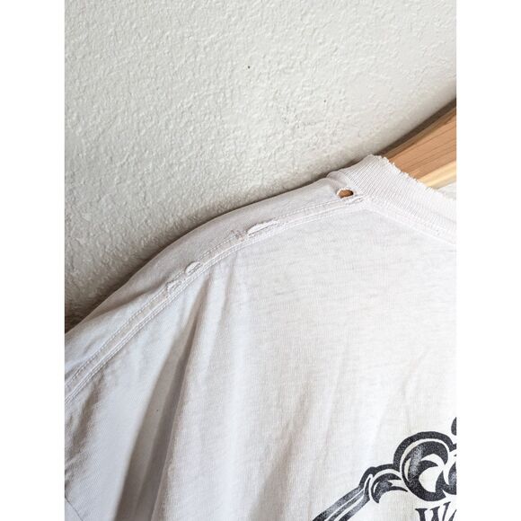 Vintage Thrashed Sturgis 2004 Motorcycle T Shirt Sz 3XL Cotton Made in USA 64th - Picture 9 of 16